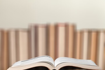 Set of reading books for education on the table.
