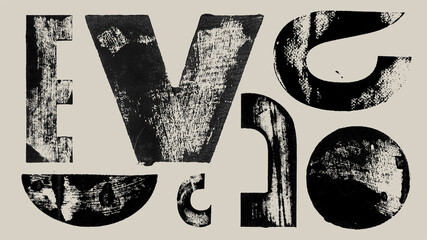 Abstract Typography Letterpress © Dima