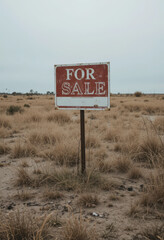 Real estate opportunity vacant land for sale desert landscape signage open space perspective investment potential