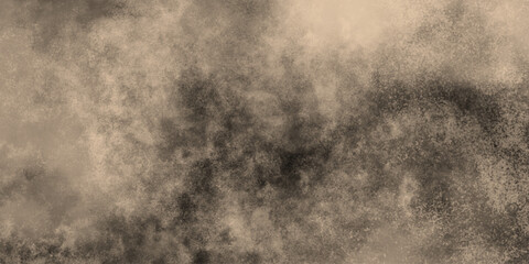 Watercolor background of coffee bombs or dust particles,Yellow fog and mist effect on black background. Pastel pink watercolor background, cloudy stains used as wallpaper, cover, presentation design .