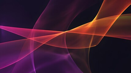 Abstract flowing waves of vibrant pink orange and purple light creating a dynamic and energetic futuristic background design