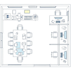Fototapeta premium vector drawing of a building