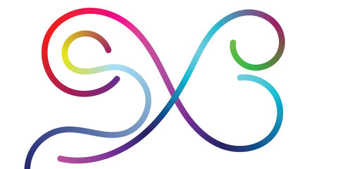 Dynamic, vibrant gradient waves flow across a clean white background, perfect for modern design and abstract branding.