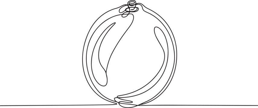 Elegant continuous line drawing of fresh lime illustration on wh