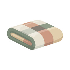 Wool blanket Icon on White Background Vector Art Illustration on white background.