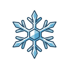 Snowflake pattern Icon on White Background Vector Art Illustration on white background.