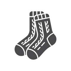 Wool socks Icon on White Background Vector Art Illustration on white background.