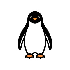 Penguin Icon on White Background Vector Art Illustration on white background.
