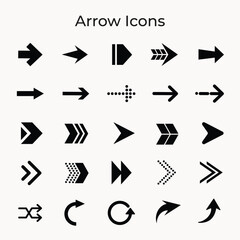 Arrow icons set Arrow collection Simple arrow big set Vector illustration
