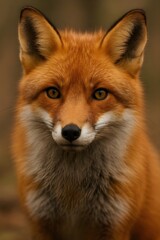Obraz premium Majestic Red Fox Close-Up in Natural Light