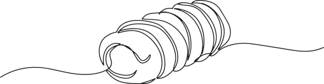 Whimsical line art illustration of czech trdeln