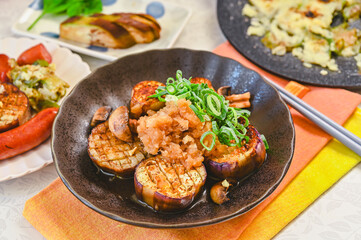 焼きなすのおろしポン酢がけ