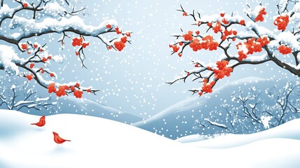 christmas tree in snow