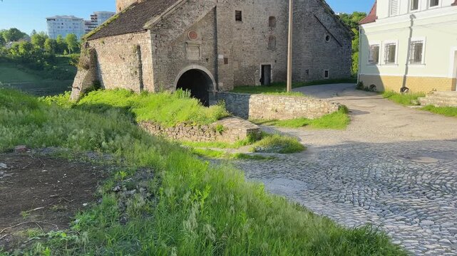 Medieval Stephen Batorys Tower in Kamianets-Podilskyi, Ukraine