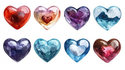 heart shaped gems