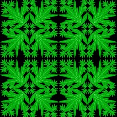 High Contrast Green Leaf Pattern on Black
A modern seamless green leaf pattern on black, ideal for fashion prints and stylish home décor uses.