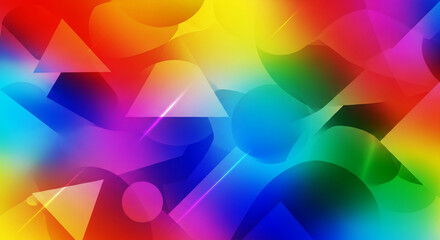 Obraz premium Vibrant Abstract Geometric Background with Gradient Colors