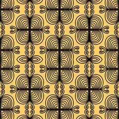 Luxury Cream & Black Ornamental Pattern
A classy ornamental seamless pattern featuring elegant black lines on a soft cream background. Great for interiors, luxury product design, and stylish textiles.
