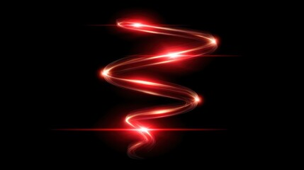 Red spiral on black background vibrant red spiral pattern against dark black backdrop creating striking abstract visual