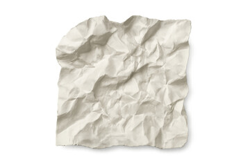 Obraz premium Crumpled aged paper texture with rough edges, torn old parchment sheet detail, transparent background