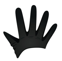 Black half glove. vector illustration	
