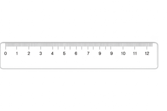 Plastic transparent ruler measuring tool with inches markings