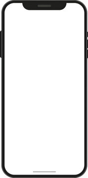 Realistic mobile phone mockup. Isolated cellphone app template