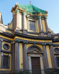 Basilica della Santissima Annunziata Maggiore in the Old Town of Naples, Italy