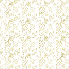 Christmas elegant golden hand drawing pattern design