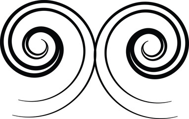 Symmetrical Swirls Abstract Design