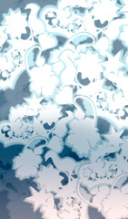 Beautiful ethnic pattern, painted. Graphic drawing, hand-drawn graphics. Geometric ornamentation in Russian, Indian, and Chinese styles.A pattern with a watercolour firebird, feathers, and curls.