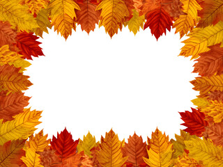 Fototapeta premium Colorful Autumn Leaves Border Background for Seasonal Decorations