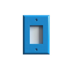 Blue Light Switch Plate with Clear Window for Custom Labels