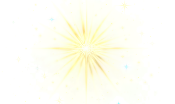Magic Starburst Overlay with Gold Flare, Blue Sparkle, and Fantasy Glow on Transparent Background Shiny overlay of magic starburst,  gold light, festive blue sparkle, fantasy explosion, Christmas sun 