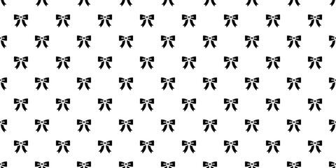 Minimal Black Bow Seamless Pattern