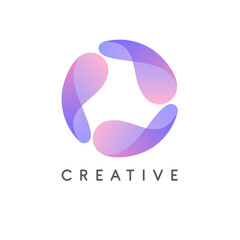 Vector logo design template for business. Global icon. Creative sign.
