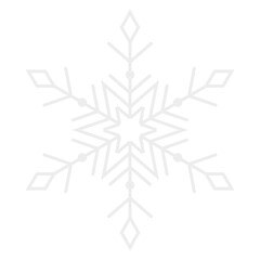 Sharp Line Snowflake Vector | Winter Geometric Illustration