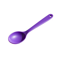 Vibrant Purple Spoon Isolated on White Background for Kitchen Use