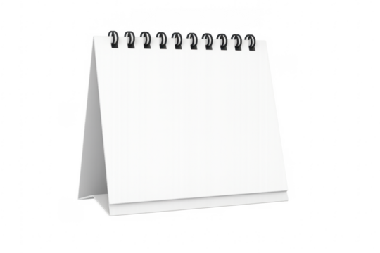 Blank desk spiral calendar notebook mockup template