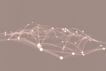 Futuristic AI network visualization displaying data connections