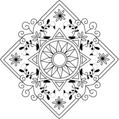 Flower line art, Floral Illustration, Embroidery Design