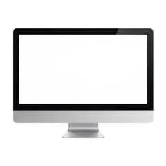 Fototapeta premium Computer monitor with blank screen on white background