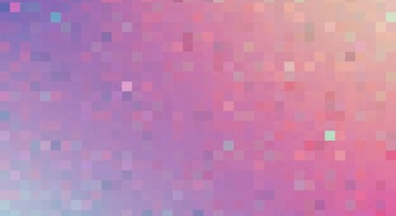 Fototapeta premium 優しくきらめく光が幻想的に降り注ぐホログラム調のピクセルグラデーション背景パステルピンクと淡い紫が夢のように混じり合い繊細な色彩の移ろいがデジタルアートの深遠な美しさを鮮やかに表現している. AI Generated