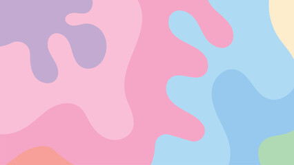 Soft pastel abstract organic shapes flowing and blending together creating a gentle and dreamy background texture with a calming color palette