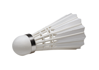 White Badminton Shuttlecock isolated on a transparent background