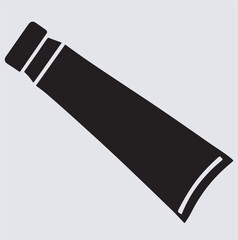 toothpaste icon silhouette vector art illustration, vector illustration of a ointment,