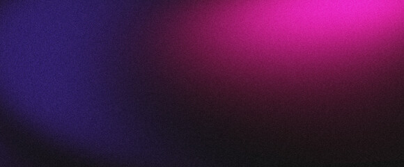 Pink blue purple black grainy glowing gradient background, dark noise texture smooth abstract banner poster design