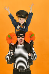 Joyful halloween duo