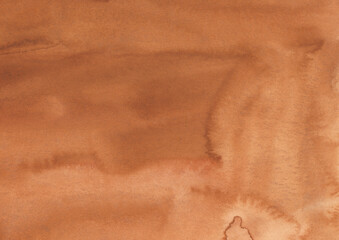 紙の質感のある鮮やかなにじんだ茶色の水彩の背景素材