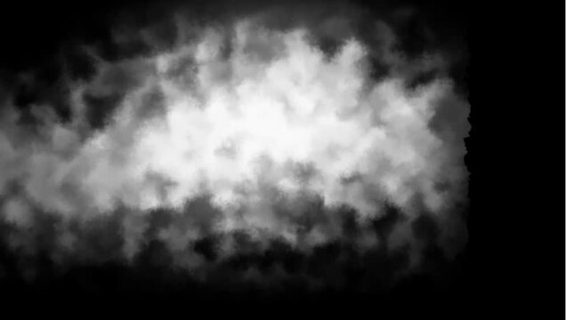 Moving clouds motion graphic animation green screen. Animated clouds motion graphic effects chroma key.